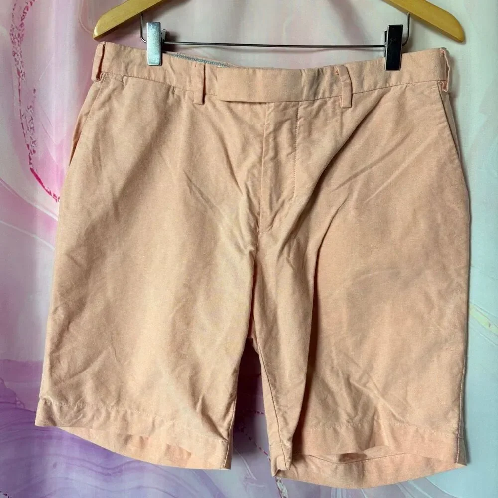 Polo by Ralph Lauren 34 Pastel Orange Peach Shorts Preppy Sporty Old Money